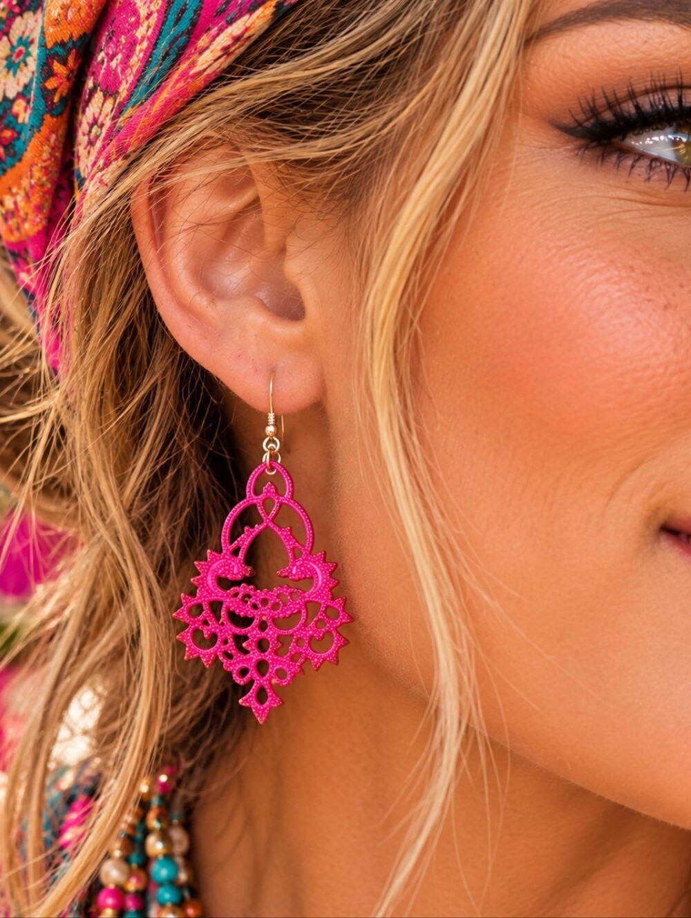 MODCLOTH LIGHTWEIGHT VINTAGE MOROCCAN CHANDELIER EARRINGS